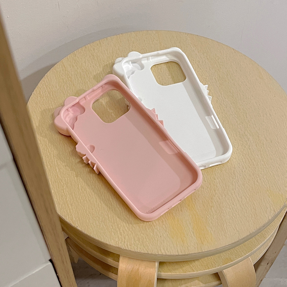 น่ารัก 3D การ์ตูนแว่นตา Hello Kitty นุ่มสําหรับ iPhone 11 12 13 Mini 14 15 16 17 Pro X XS Max 7 8 6 6S Plus XR 4S 5 5S ราคา ถูกที่สุด ดีลบีเคเค แกลเลอรีภาพที่ 9