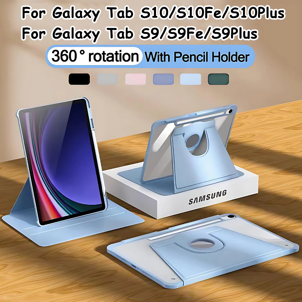พร้อมส่ง🔥 เคส หลังใส ช่องใส่ปากกา สำหรับ Samsung Galaxy Tab S10/S10Fe/S10Plus/S10+ S9/S9Fe/S9Plus/S9+ S7/S7fe/S7+ 031