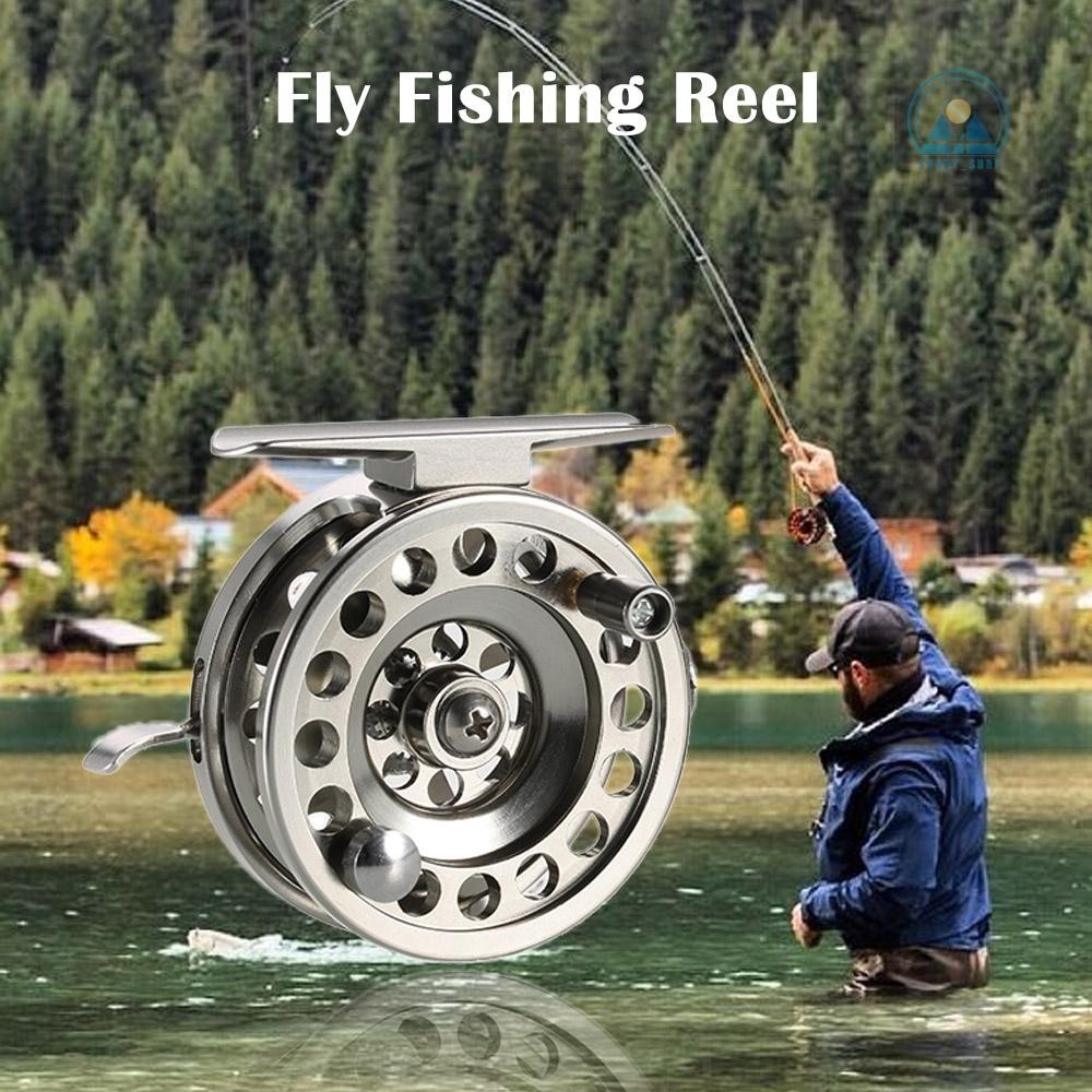 Fly Fishing Reel ขวา Handed อลูมิเนียมอัลลอยด์ Smooth Ice Fishing Reels Fly Reels อุปกรณ์ตกปลา