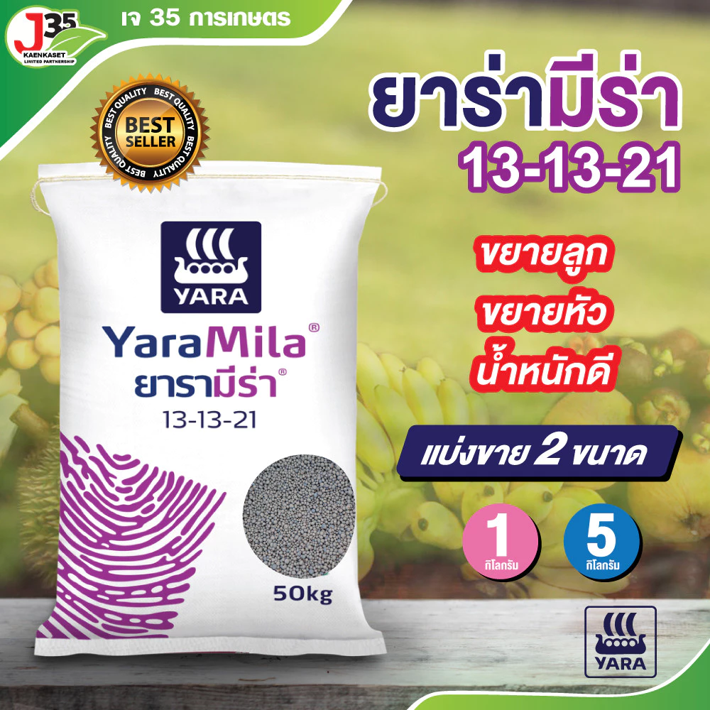 ปุ๋ยยารามีร่า 13 13 21 แบ่งขาย 1,5 กิโล ปุ๋ยขยายลูก ปุ๋ยขยายหัว ปุ๋ยเพิ่มน้ำหนัก ลูกใหญ่หัวโต น้ำหนักดี ปุ๋ยหมาก