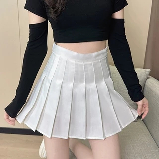 ลดล้างสต็อก [W0005] กระโปรงเทนนิส ไซส์ XS-3XL มีให้เลือกหลายสี มีซับใน เอวสูง ทรงพลีท จีบทวิต Skirt