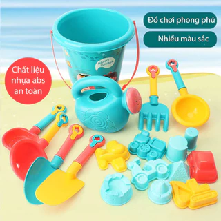 พร้อมส่ง 18PCS ของเล่นที่ตักทราย ชุดตักทราย ของเล่นทราย ของเล่นชายหาด ถังชายหาด เครื่องมือขุดทราย