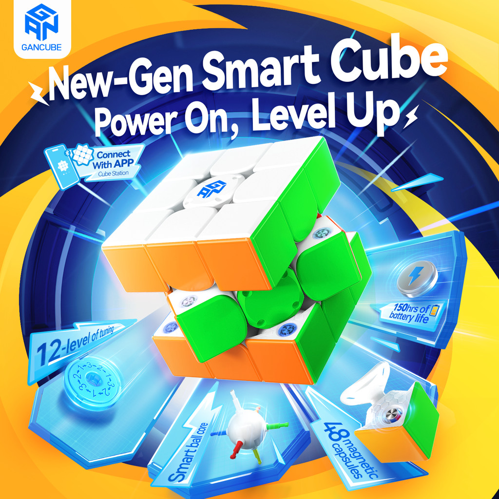GAN 356 I Carry E Smart Cube 3X3 Magnetic Connect APP Speed Cube ปริศนาของเล่นมืออาชีพ