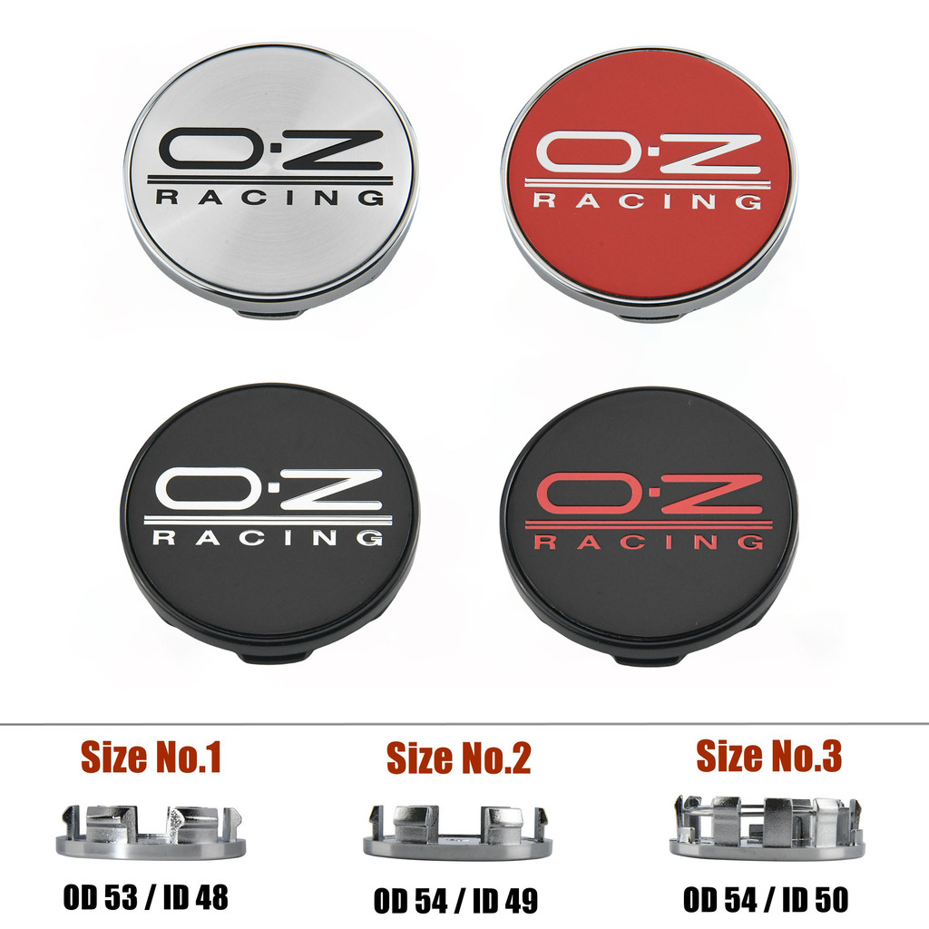 4ตัว 53มม ฝาครอบดุมล้อ oz ฝาปิดดุมล้อ 54มม ฝาครอบล้อ o.z ฝาดุมล้อ