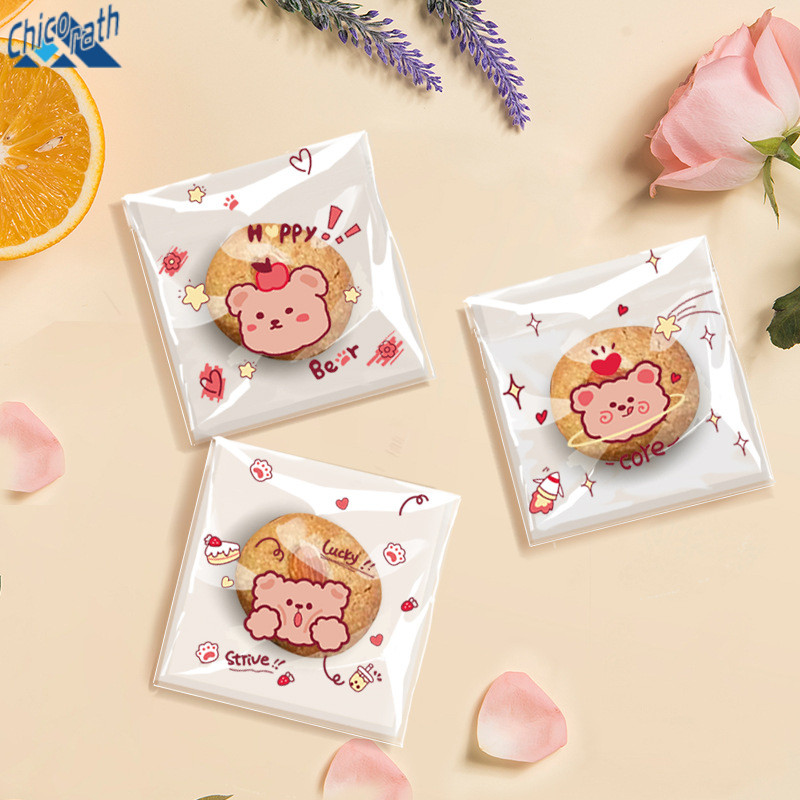 🎐น่ารักมาก ถุงฝากาวใส่คุกกี้ 10x10 (100 ใบ) เลือกลายได้🎐 - รูปที่ 5