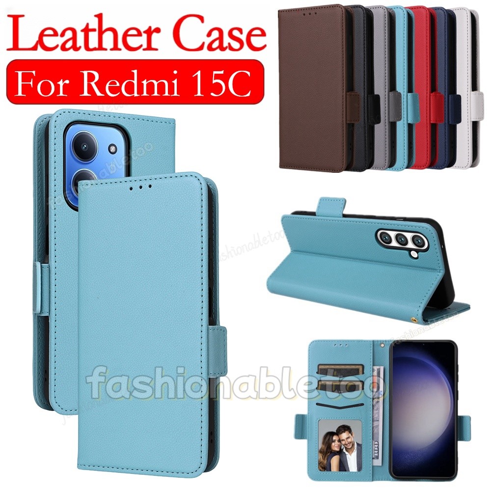 สําหรับRedmi15C 5Gพลิกหนังเคสโทรศัพท์สําหรับRedmi 15 C 15C Redmi15 C Redmi15C 2025 วงเล็บแม่เหล็กปลอ