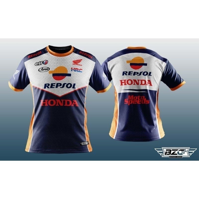 STOCKPREMIUM BRAND BZC Jersey มอเตอร์ระเหิด HONDA REPSOL 3D T เสื้อขนาด XXS-6XL