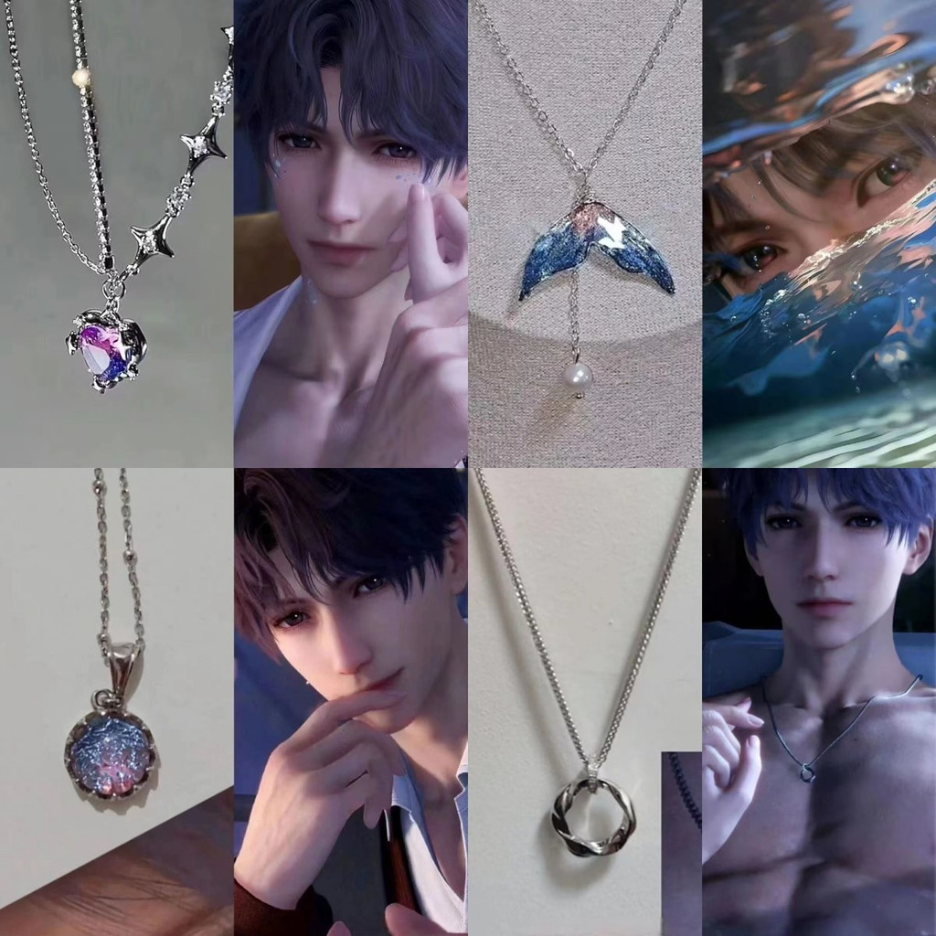 คอลเลกชันสร้อยคอ Qiyu ที่ความรักและพื้นที่ลึก Qiyu Impression สร้อยคอ Niche Design Clavicle Chain ขอ