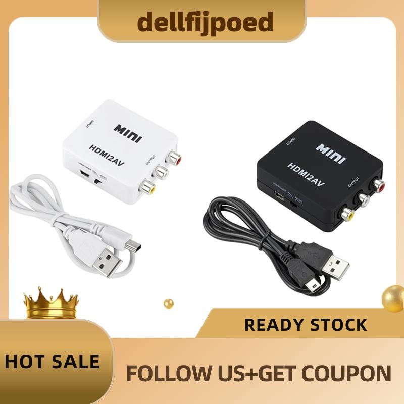 delfijpoed1080P Hdmi-เข้ากันได้กับ AV Video Composite Converter Box HDMI-เข้ากันได้กับ AV CVSB L/R V