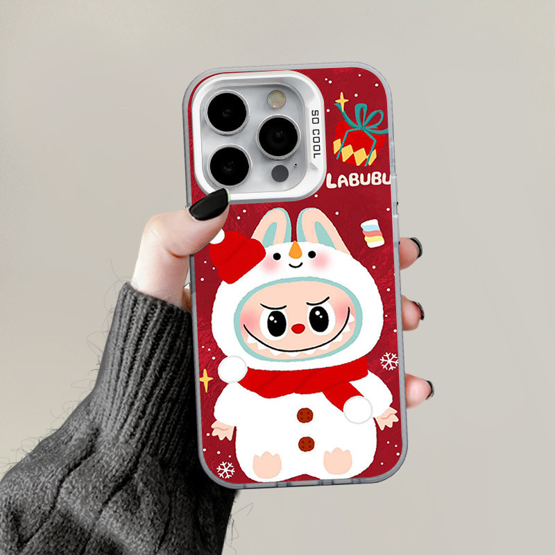 Snowman labu เคสโทรศัพท์ iPhone 16promax Merry Christmas สําหรับ iPhone 11 12 13 14 15 Pro MAX 7/8/SE2 15 + กันน้ํากันกระแทกป้องกันกรณี