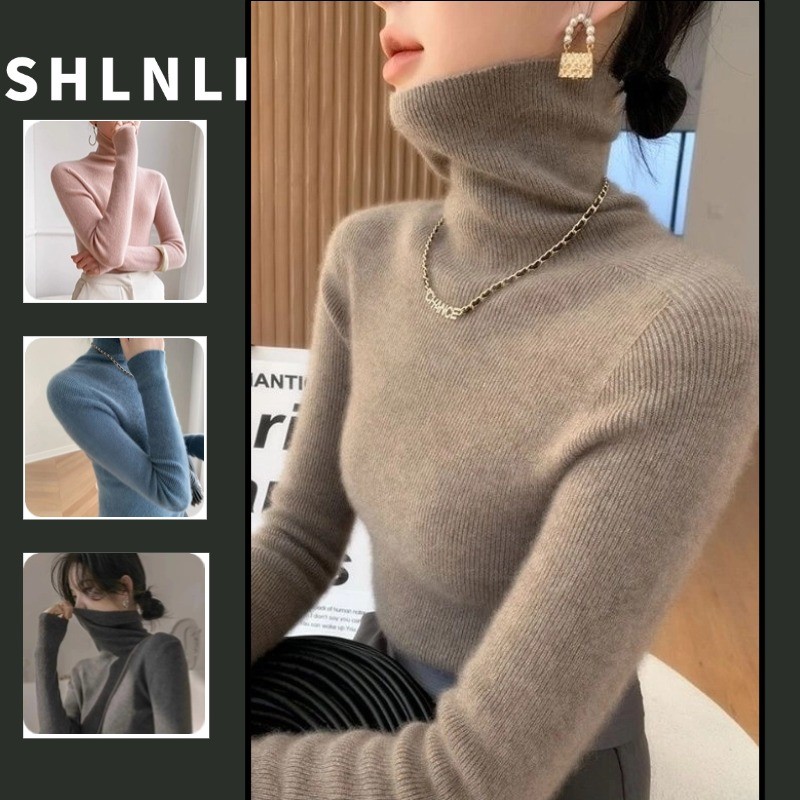 ฤดูใบไม้ร่วงและฤดูหนาวเสื้อกํามะหยี่สลิมมิ่งคอปกสูงซ้อนของผู้หญิง