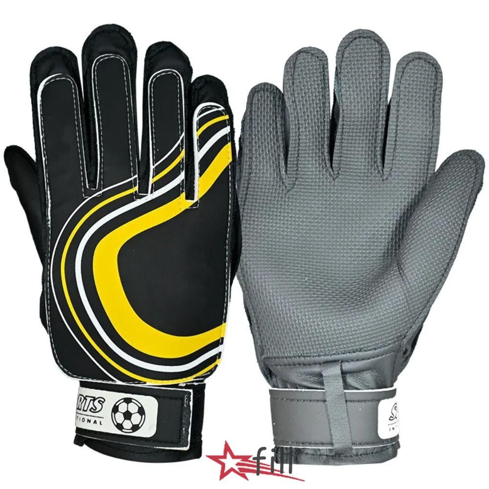 Fill ถุงมือผู้รักษาประตู, โลโก้ทีม PU ฟุตบอลถุงมือผู้รักษาประตู, เด็กเด็กมืออาชีพนิ้วบันทึกยามถุงมือน้ํายางข้น