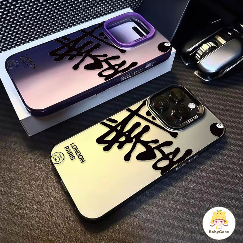 แฟชั่นแบรนด์เทรนด์ตัวอักษรเรียบง่ายนุ่มนวล เคส IPhone 16 11 15 13 14 12 Pro Max 16 7 8 14 15 Plus XR X XS Max SE 2020