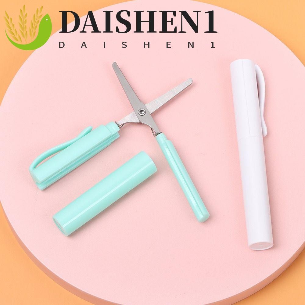 Daishen1 Handcraft Scissor แบบพกพา 5 สีกระดาษตัดเครื ่ องเขียนนักเรียนโรงเรียนปลอดภัยพับกรรไกร