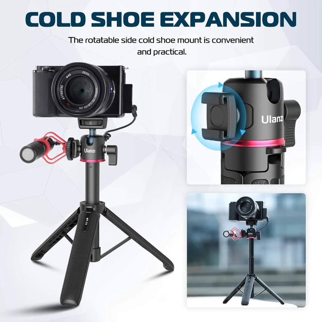 Ulanzi MT73 ขาตั้งกล้อง มือถือ ไม้เซลฟี่ มีช่อง Cold Shoe สำหรับ Insta360 Luna Ultra / Pocket 4/3 thumbnail 4