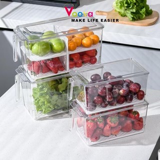 VOOVA Kotak Box Makanan di Kulkas/ Food Storage Box Kotak/ Penyimpanan Refrigerator Storage Box/ Wadah sayuran
