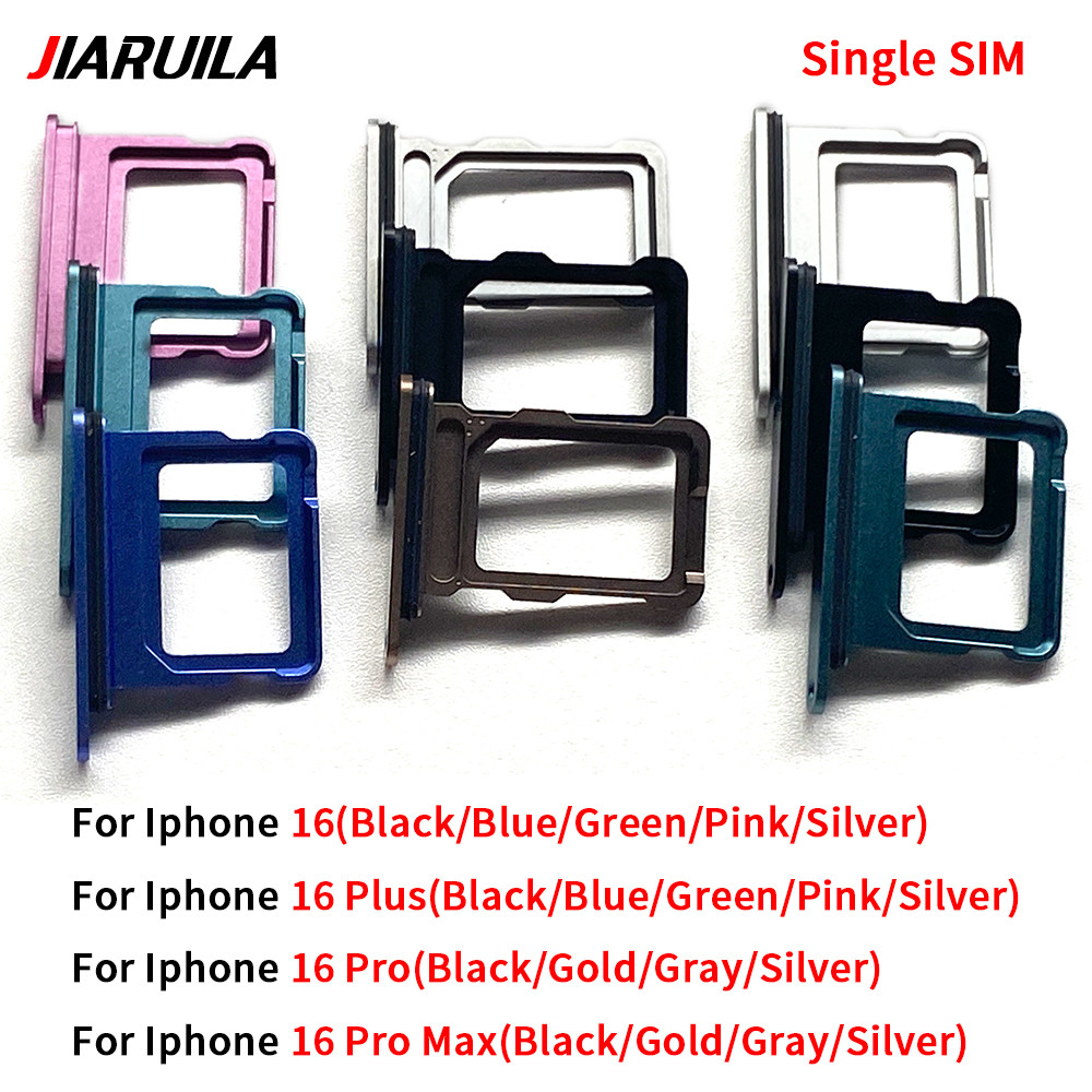 ถาดซิมการ์ดเดี่ยวสําหรับ Iphone 16 Plus 16 Pro Max โทรศัพท์ซิมการ์ดถาดเปลี่ยนอะไหล่