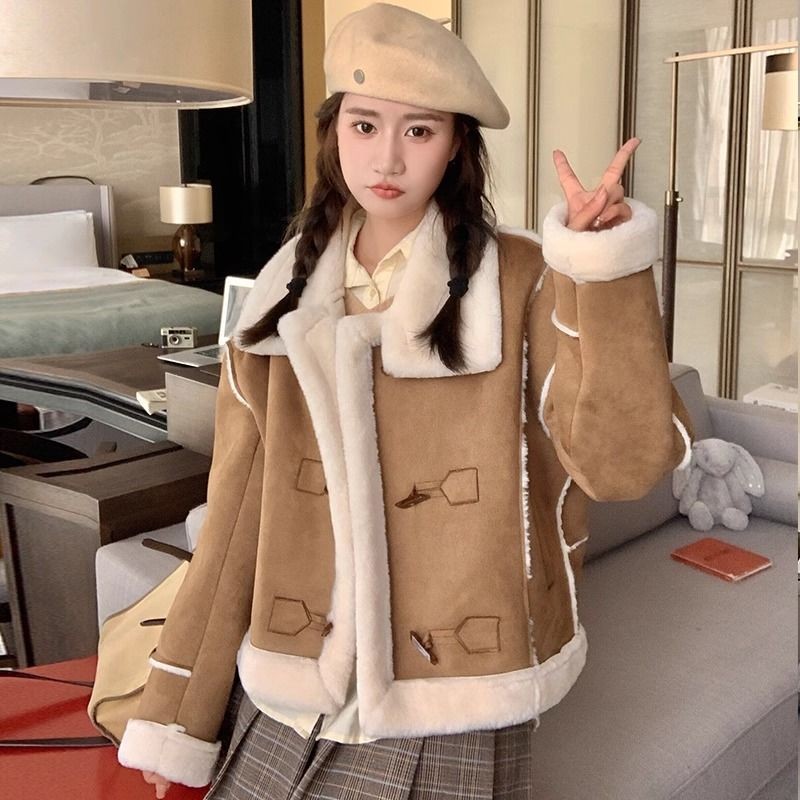 เสื้อโค้ท ฤดูหนาวผู้หญิงสั้นใหม่หนาเกาหลี