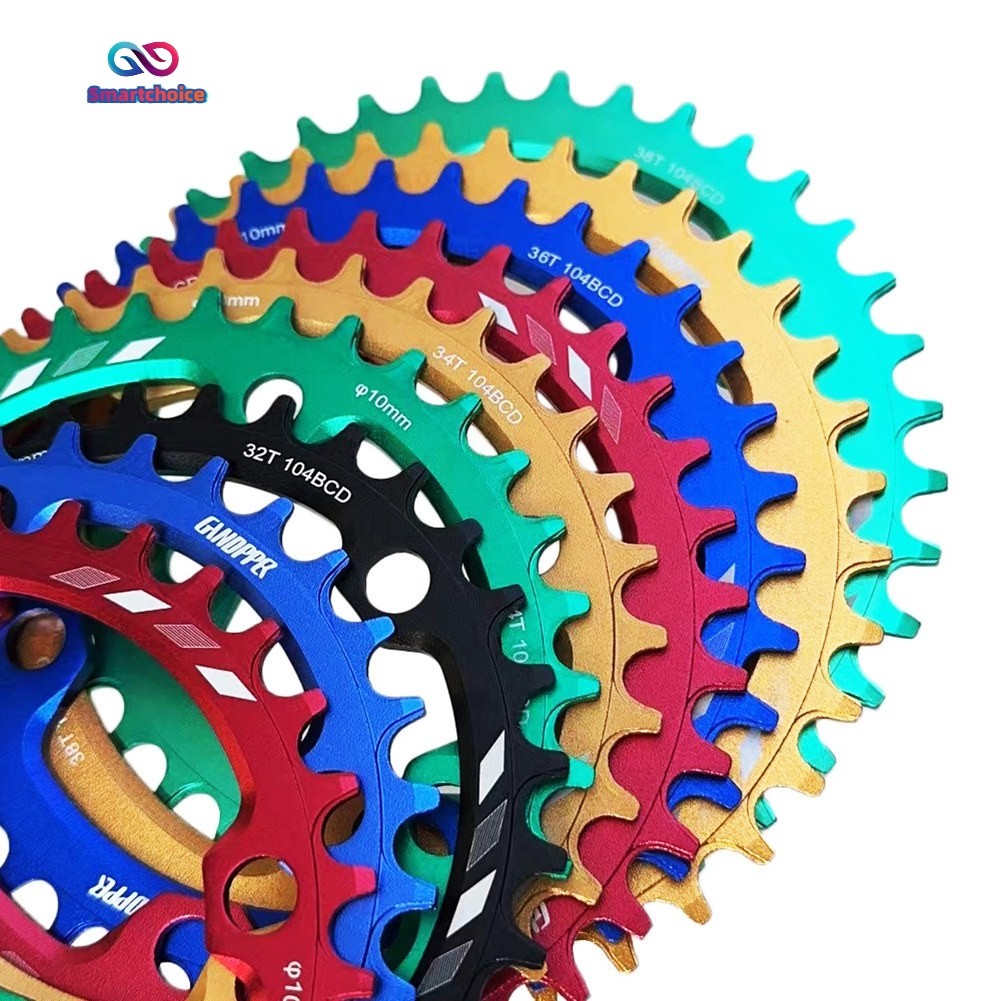 สมาร์ทช้อยส์ จักรยาน 104BCD 30T-38T แคบกว้าง Chainring จักรยานเดี่ยว ChainwheelReady Stock