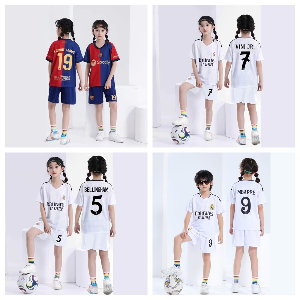 ชุดเสื้อฟุตบอลเด็ก เสื้อฟุตบอล ยามาล สําหรับเด็กชุดฝึกซ้อม