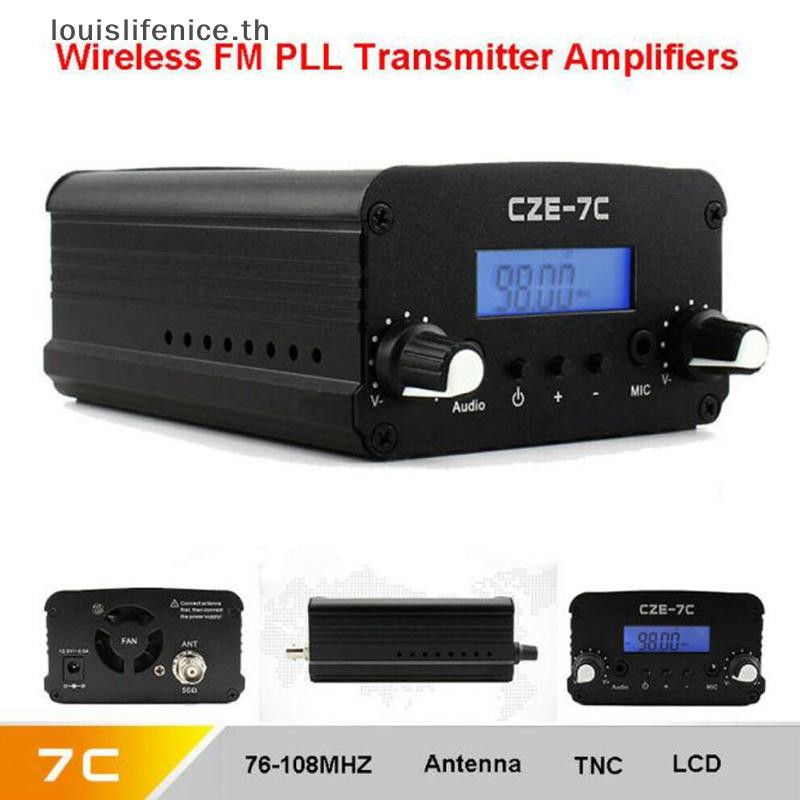 Lnth 1W/7W เสียงสเตอริโอเครื่องส่งสัญญาณ FM วิทยุขนาดเล็ก Broadcast PLL Station 76MHz-108MHz ร้อน