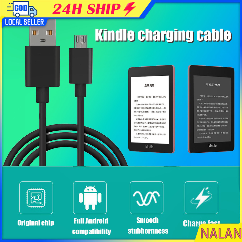 ร้านอยู่กรุงเทพ 1เมตร！สายชาร์จ kindle paperwhite3 / 4 สายเคเบิลข้อมูล 2in1