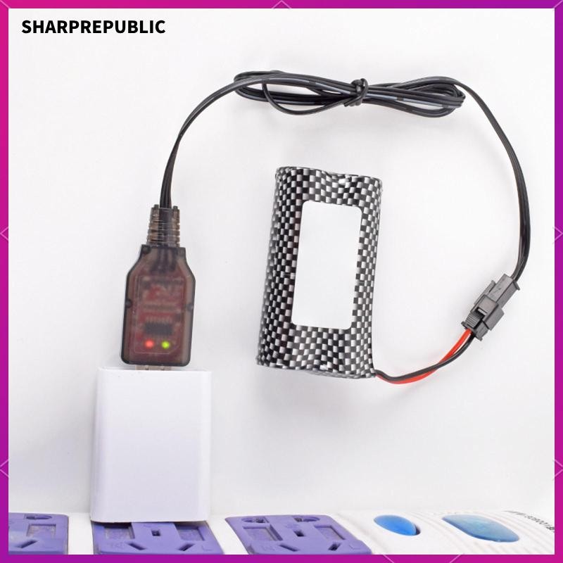 [Sharprepublic] สายชาร์จแบตเตอรี่ USB 7.4V 3 Pin พร้อมไฟแสดงสถานะ LED สําหรับรถบรรทุกบังคับ