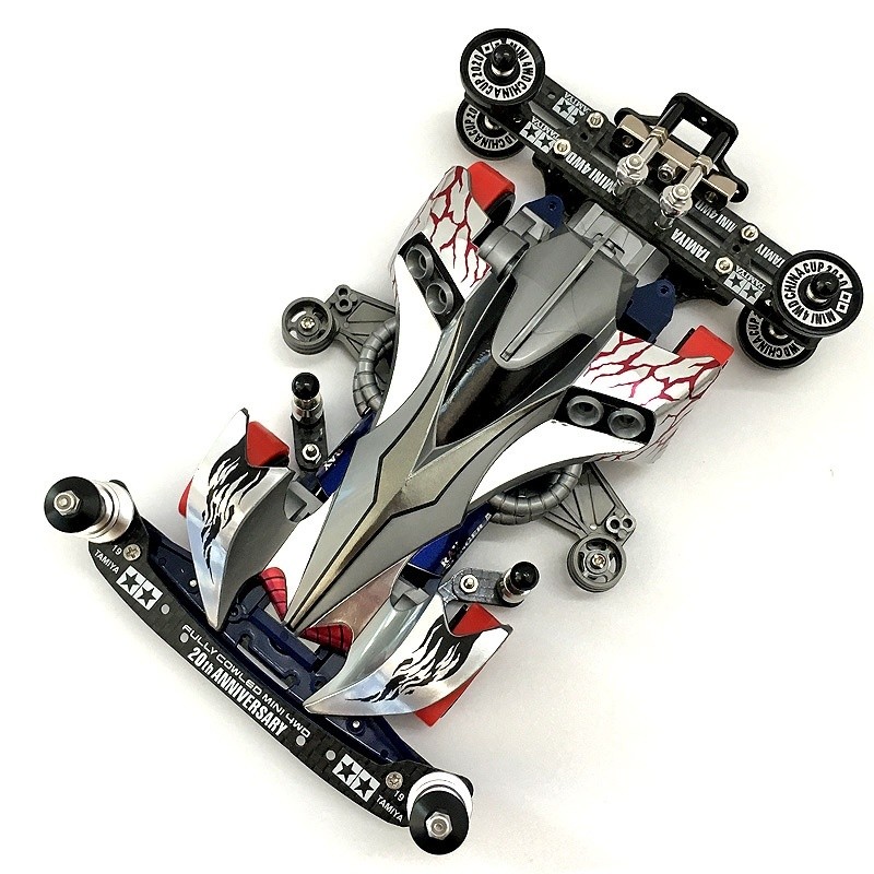 Tamiya Devil Commander Mini 4WD Modification Big Mac 4WD Brothers กระโดดชาร์จประกอบโมเดลรถแข่ง