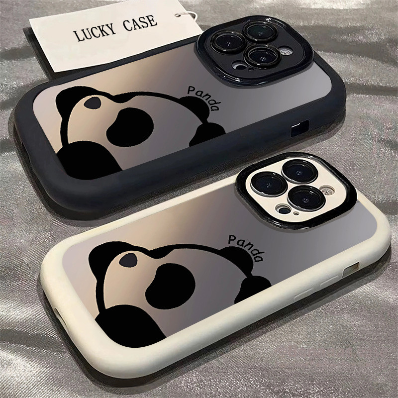 Creative Pandaรูปแบบเคสโทรศัพท์เข้ากันได้สําหรับIPhone 11 12 13 16Pro Max 14 15 7 8 Plus SE 2020 XR X/XS MaxเคสซิลิโคนAnti Dropรวมทุกอย่างเคสโทรศัพท์