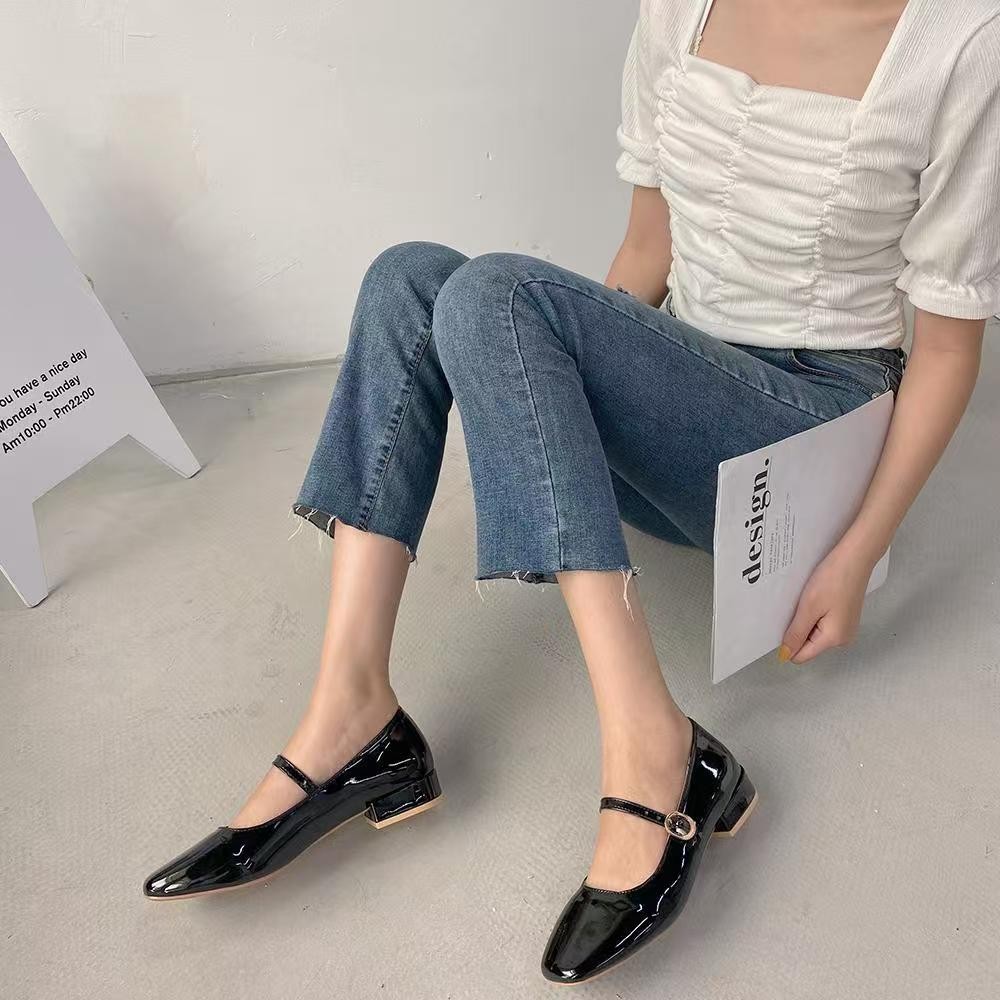 รองเท้าหนังแมรี่เจนมีสไตล์ สบายๆและเรียบง่าย สวมใส่สบาย - รูปที่ 2