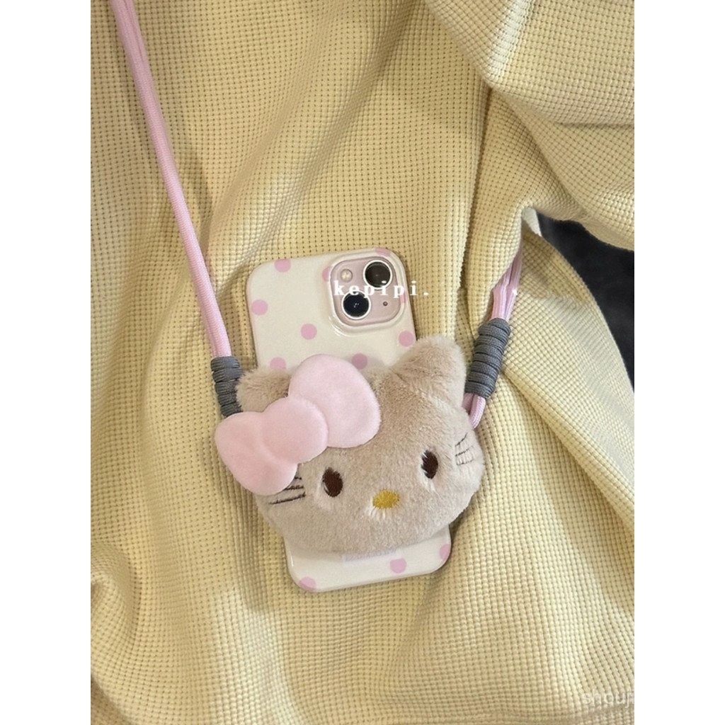 เคสโทรศัพท์ลายแมวน่ารัก kt13promax12สายคล้องแอปเปิ้ล INS คลิปหลัง/สาวๆสะพายข้าง iphone1415 ziuf