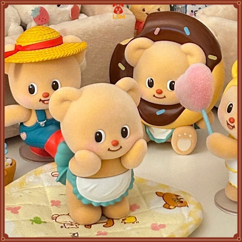 ของแท้ Butter Bear กล่องตาบอด Sweet Daily Series Flocking ของเล่นตกแต่งของขวัญ