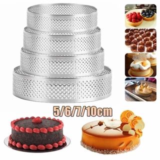 ร้านคนไทย! แม่พิมพ์สแตนเลสทรงกลม แบบรู 6ซม.7ซม.10ซม.Tart Ring พิมพ์วงแหวนกรุทาร์ต