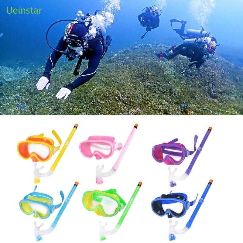 Uein Boys Girls Diving Snorkel Set เด็กแว่นตาว่ายน้ําชุดดําน้ําตื้น