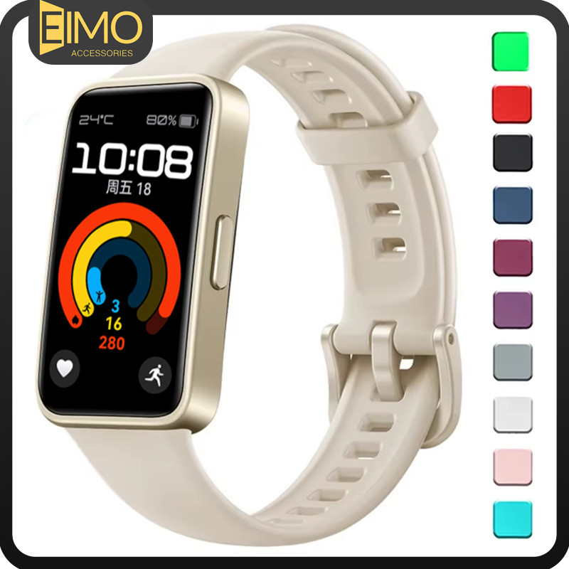 สายนาฬิกากีฬาซิลิโคน for Huawei Band 9/8 nfc ยางยางนุ่ม for Smart Watch Huawei Band 8