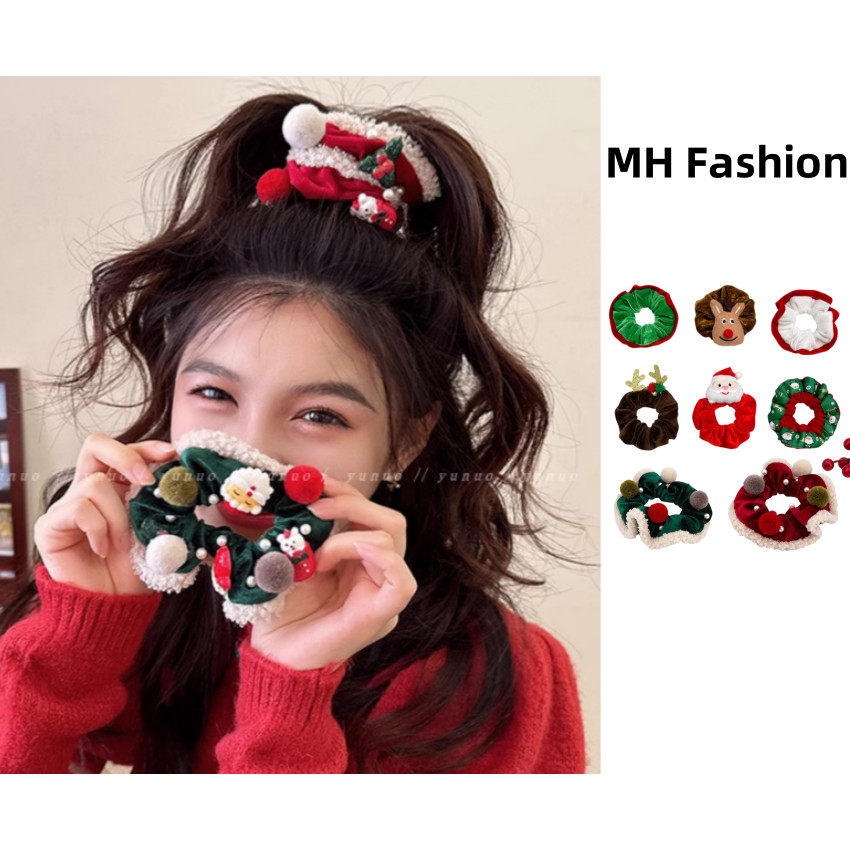 Mh Fashion Christmas Bells Velvet Series Scrunchie สําหรับผู้หญิง