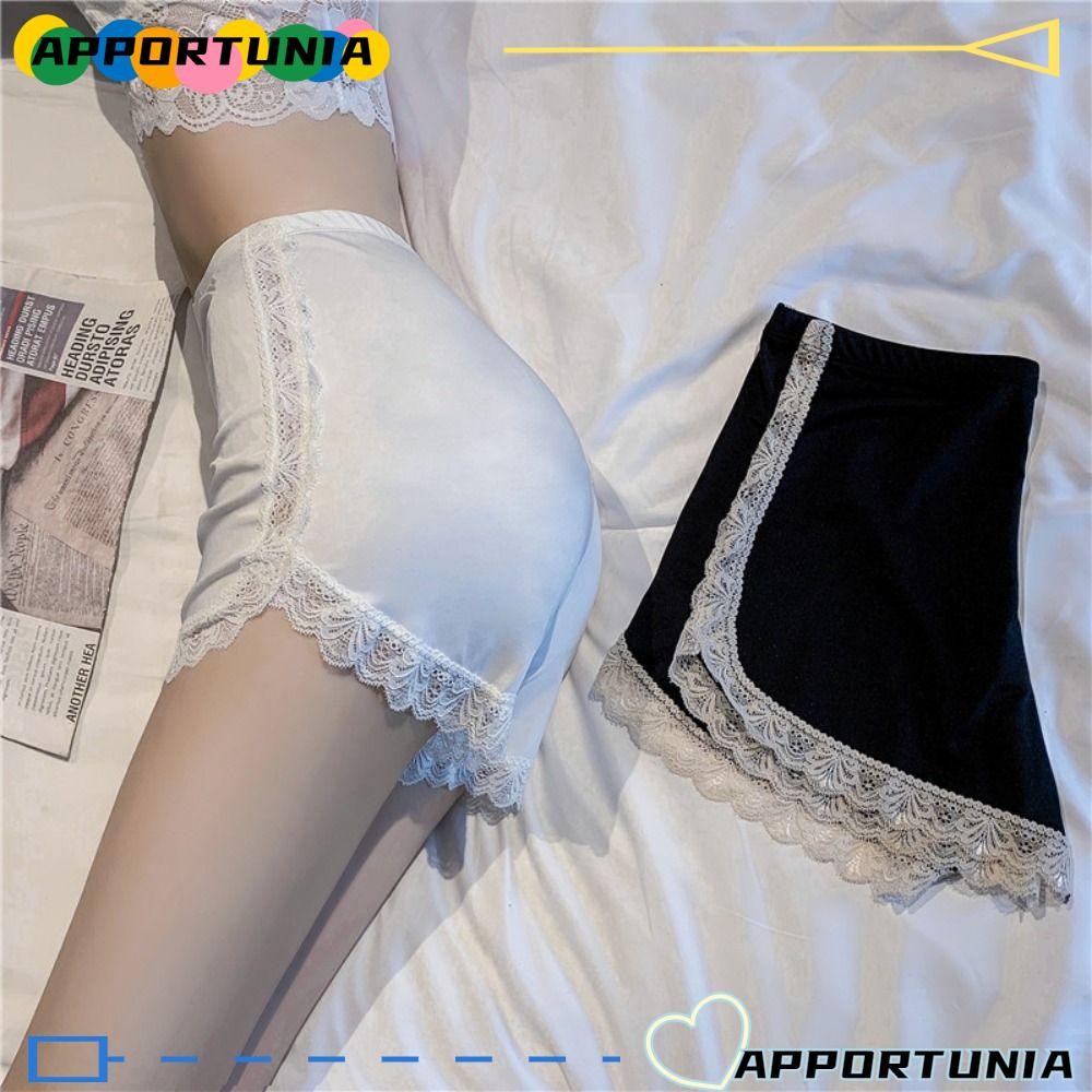 กางเกงเซฟตี้ แอพพอร์ตยูเนีย,กางเกงในป้องกันการสัมผัสสไตล์ไร้ร่องรอย,ผ้าไหมน้ําแข็งเย็นไม่ดัดผมบางชุดกางเกงขาสั้น
