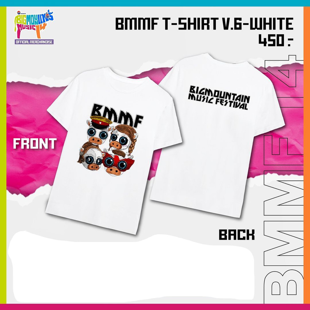 【HOT】BMMF14 เสื้อยืดเทศกาลดนตรี big mountain music festival เสื้อยืดพิมพ์ลายใหม่ women fashion T-shirt