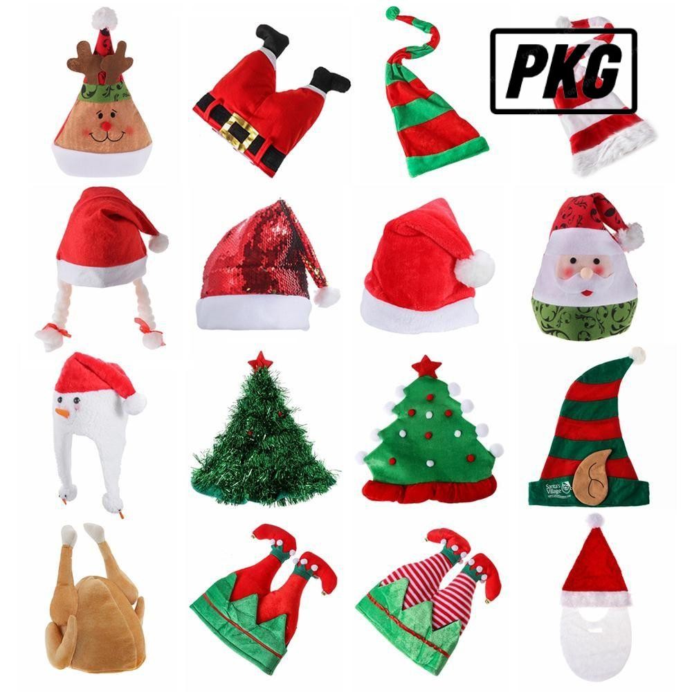Repkg ตลกหมวกคริสต์มาสแปลกตุ๊กตา Elf Santa Xmas ตกแต่ง