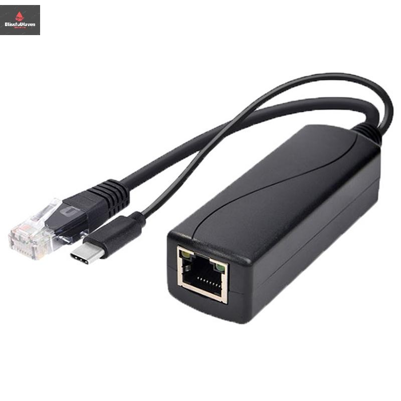 Cod TYPE-c poe splitter usb 48v ถึง 5v over ethernet 802.3af สําหรับ raspberry ใหม่