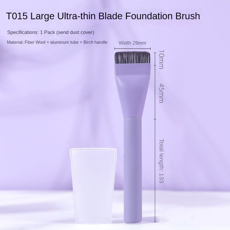 Violet Bunny Flat Head Foundation Brush Mask Brush Flat Head Ultra-Thin Blade In-Line Concealer Foundation Tool