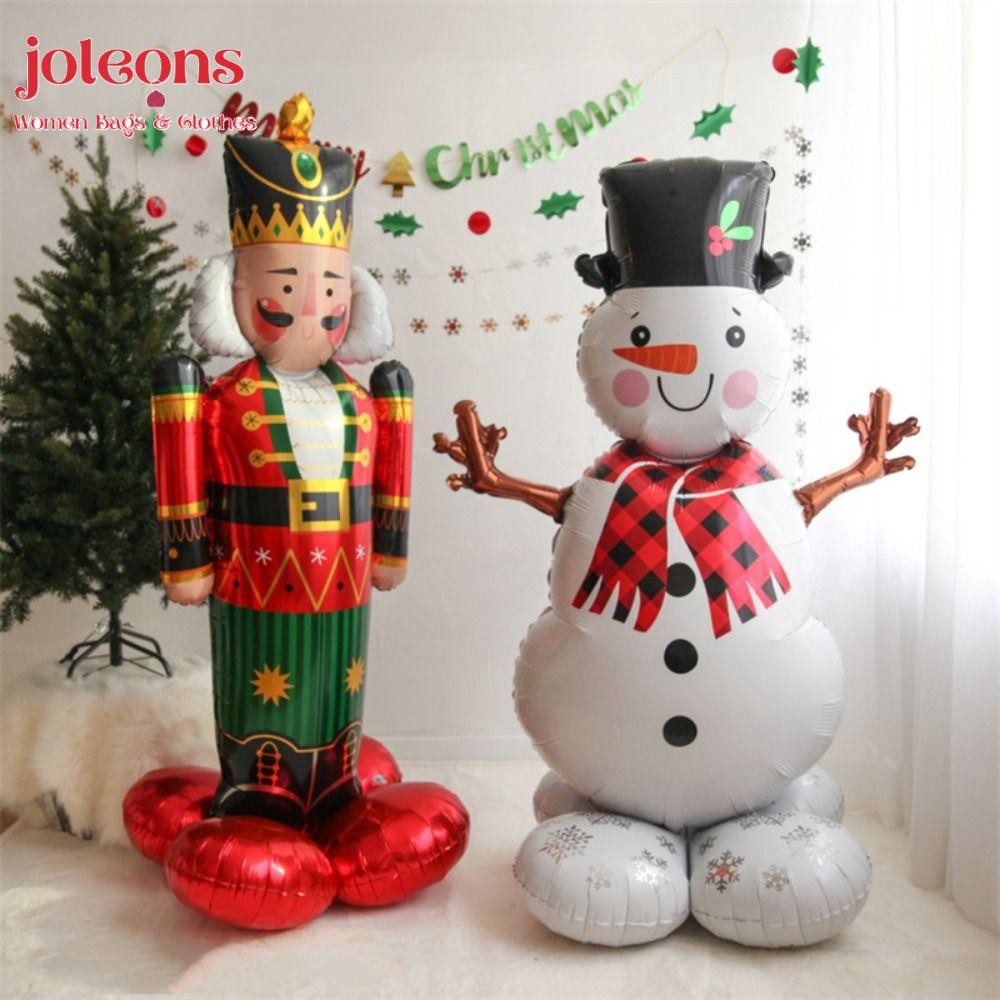 Joleons 1/3 ชิ้นฟอยล์บอลลูน, Nutcracker รูปทหาร Party ตกแต่งบอลลูน, Stand By Air Merry Christmas วันเกิดขนาดใหญ่ตกแต่งบ้านปี Party Supply