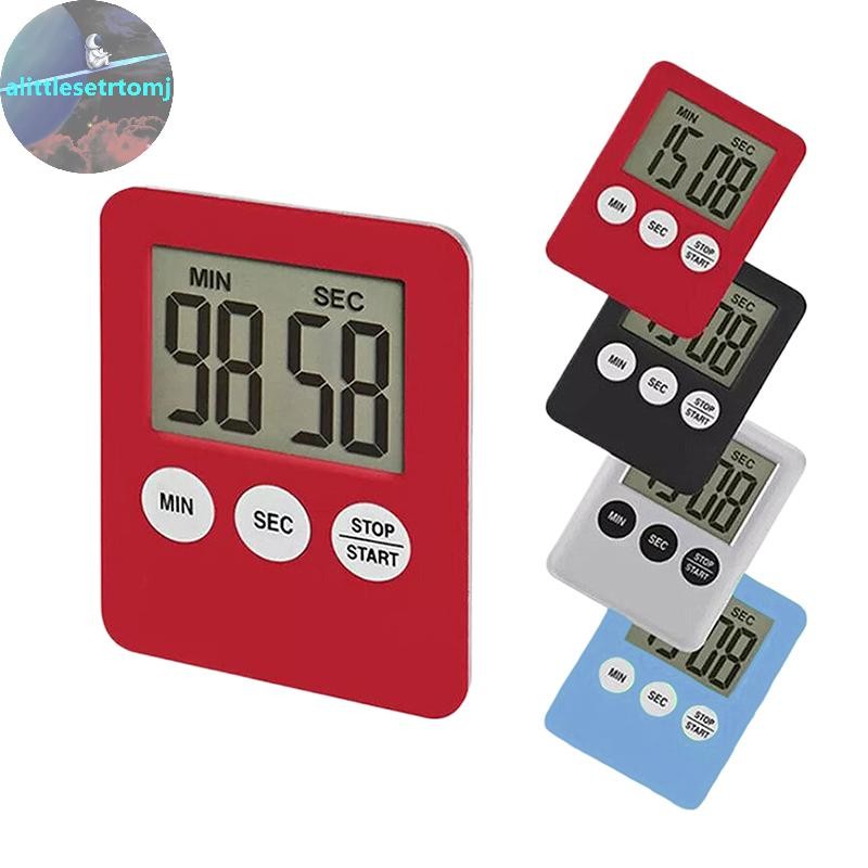 Alittlese 1pcs LCD Digital Kitchen Timer Magnetic Cooking Count Down Up Timer Clear Loud Alarm Home Kitchen อุปกรณ์ทําอาหาร TH