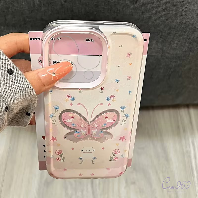 เคส Redmi 10C 13C 9 9A 10A 12C 13 12 11 A2 9T 9C NFC Note 12 A1 9 8 11S 10 Pro POCO M3 ผีเสื้อในฝัน ลายดอกไม้สีสันสดใส - รูปที่ 2