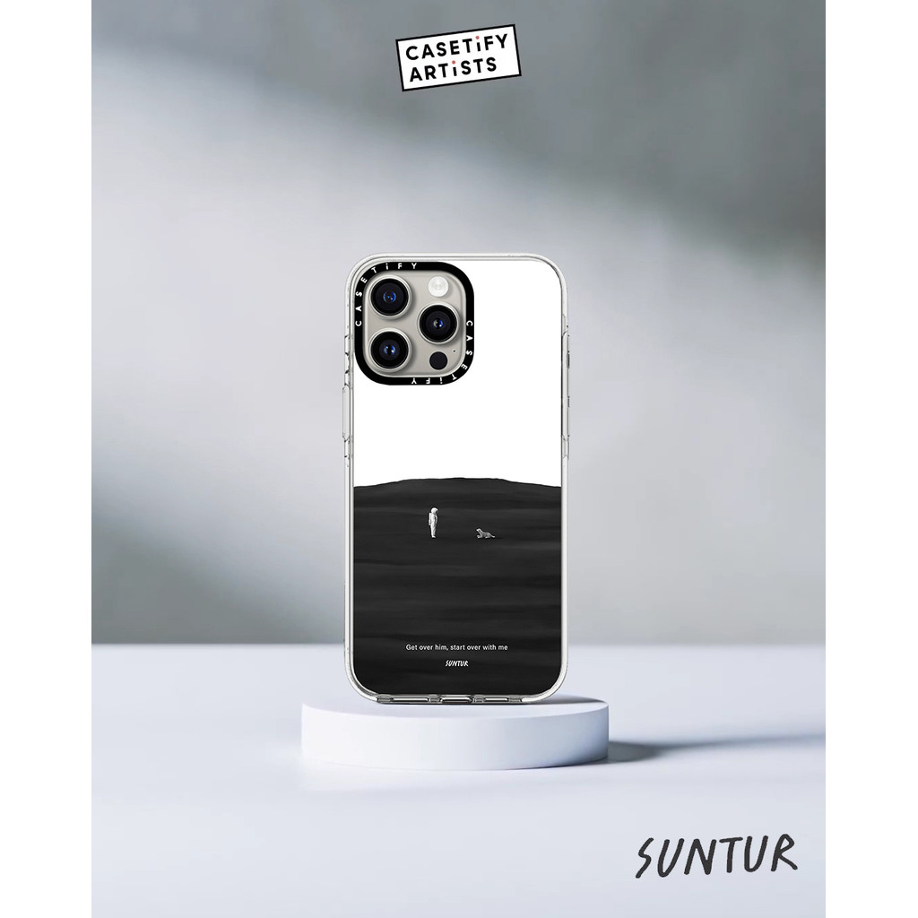 Casetify X Suntur มากว่าเขาเริ่มด้วยฉัน แม่เหล็กดูดล้างฮาร์ดอะคริลิกลับ IPhone Case Impact Case สําหรับ Apple IPhone 13 14 15 16 Pro Max 16 Plusพร้อมกล่อง