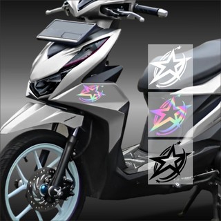 Sticker Motor - Sticker cutting variasi bintang helm motor Stiker cuting berbintang