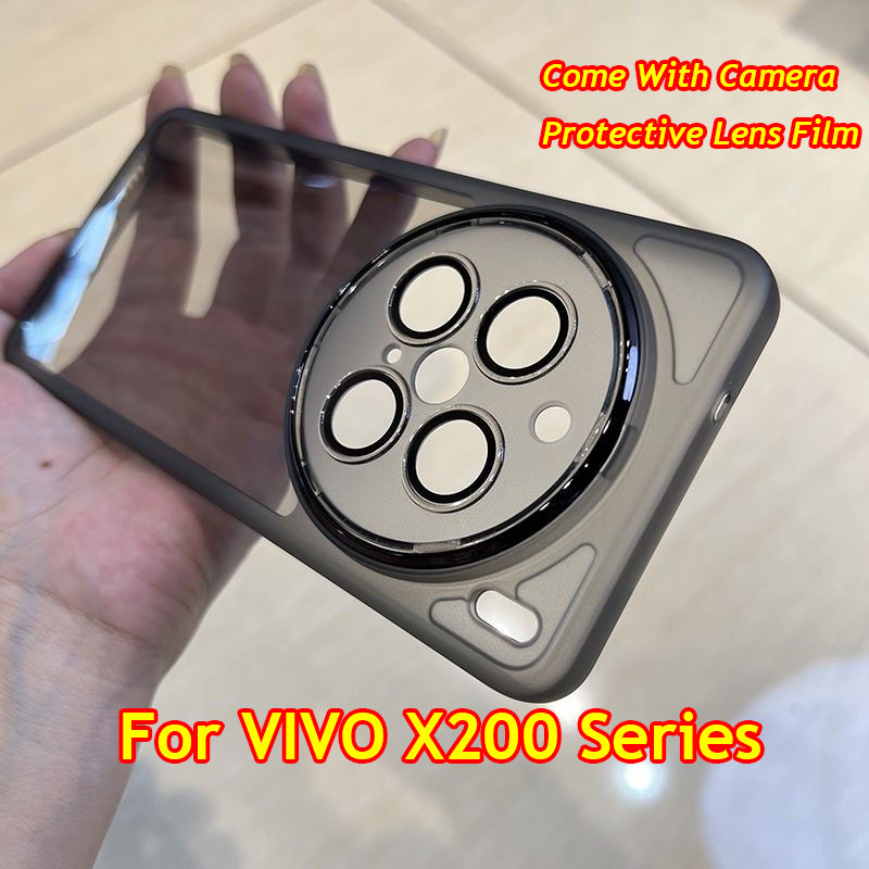 Vivo X200 Pro Mini VIVOX200 X200Pro X200ProMini X 200 เคสกันกระแทกใสพร้อมฟิล์มกันรอยกล้องกันกระแทกโทรศัพท์ฝาหลังปลอก