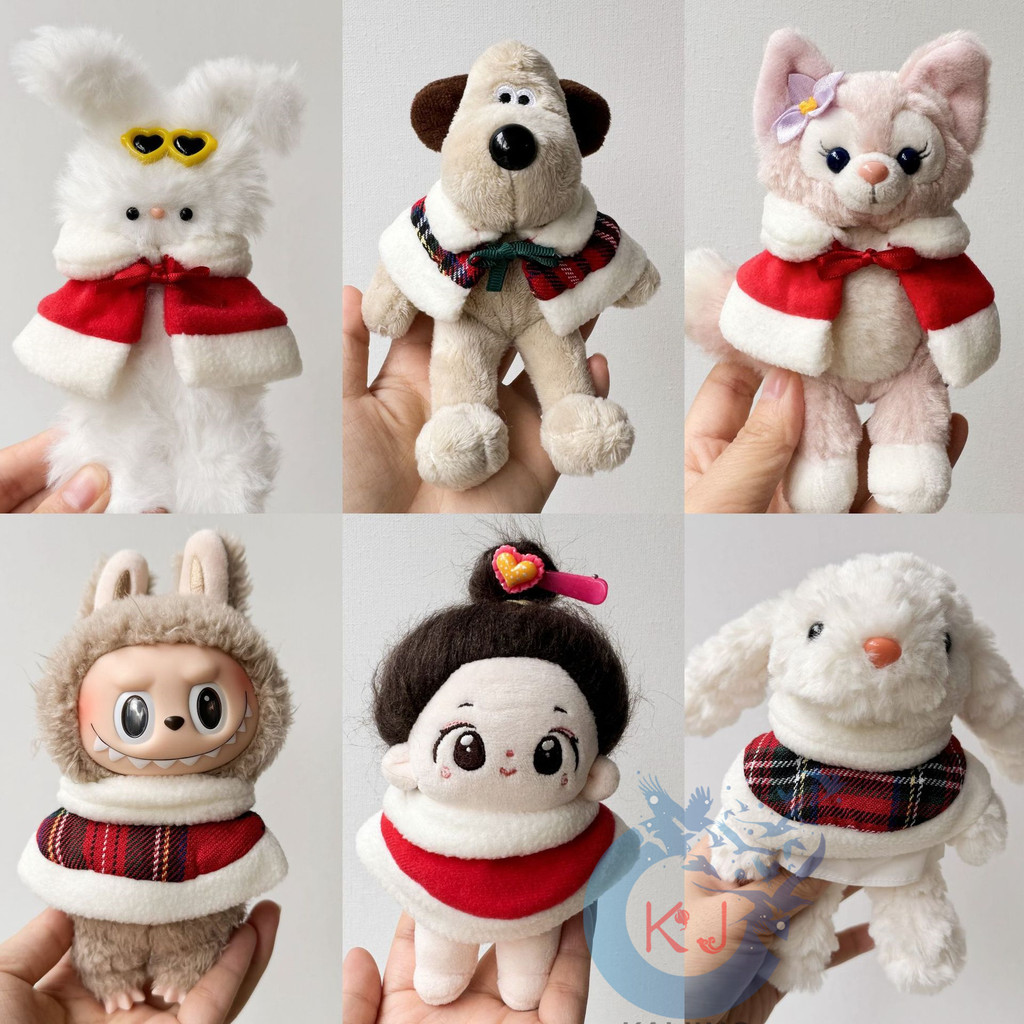 ใหม่คริสต์มาสผ้าขนสัตว์ตุ๊กตาแต่งตัวเสื้อผ้าเสื้อคลุมแฮนด์ รูปที่ 4