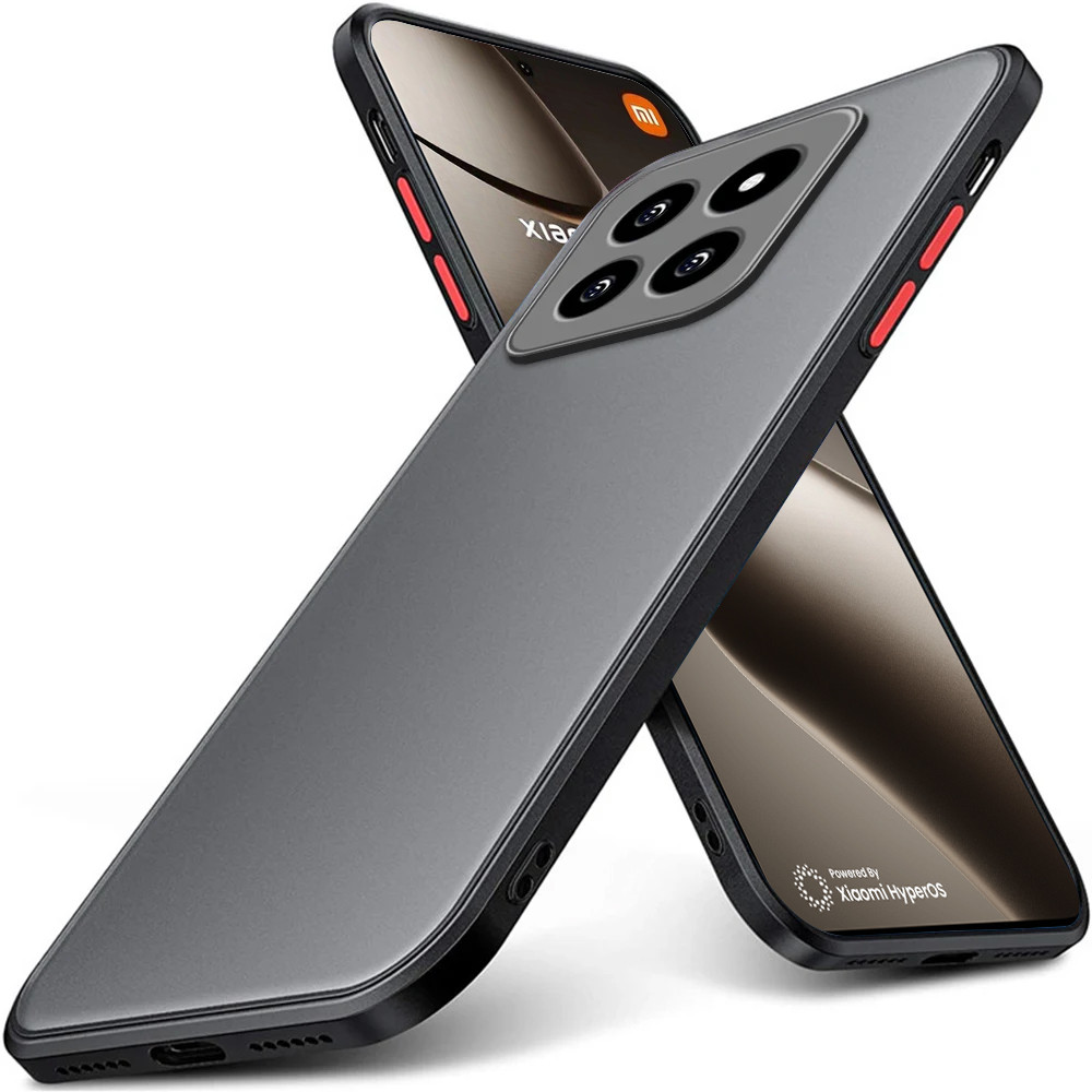 เคสกันกระแทก  Xiaomi 14T /14T pro  กันกล้อง  กึ่งโปร่งแสง ขอบสี กันกระแทก