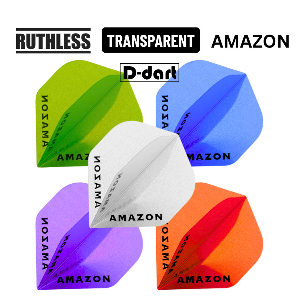 Dart Flights - TRANSPARKENT NO2 Standard Extra Strong 100 Micron Dart Flights (SAYAP ARROW)